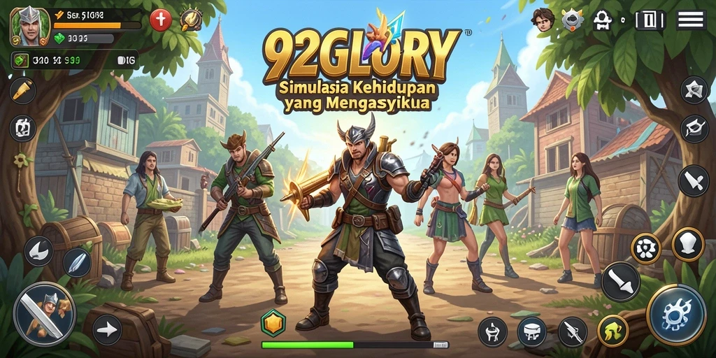 Tampilan gameplay 92GLORY yang seru dan interaktif