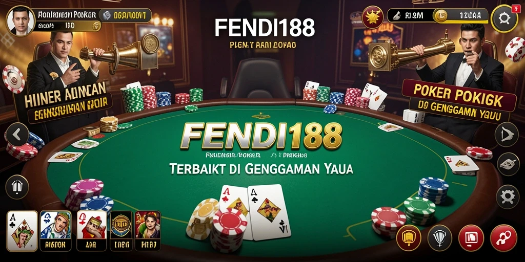 Screenshot gameplay FENDI188 menampilkan pemain yang bersaing di meja poker.